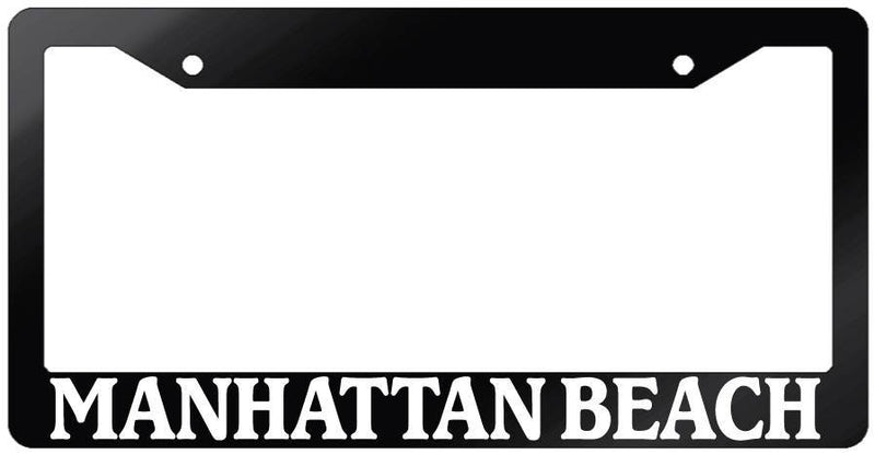 Glossy Black License Plate Frame MANHATTAN BEACH Auto Accessory 974  Mod-GRAPH9856236-7214