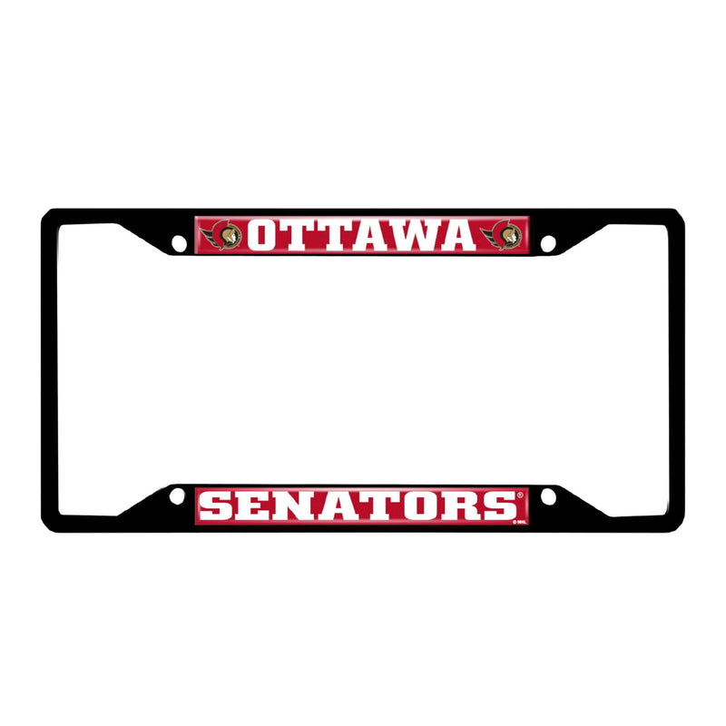 NHL Ottawa Senators Black Metal License Plate Frame