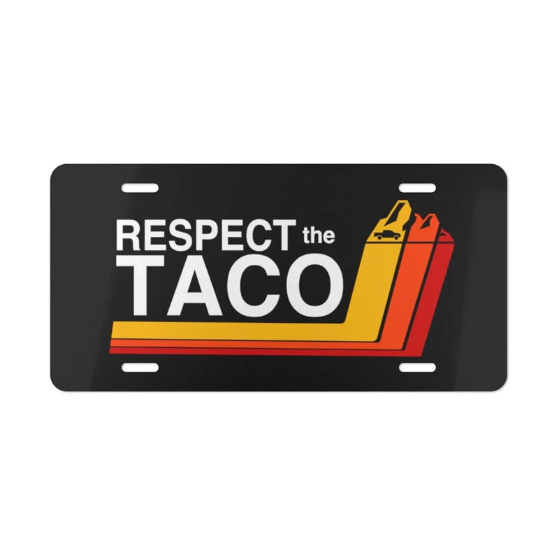 Respect the Taco Vintage Toyota Tacoma Classic Retro Vanity License Plate