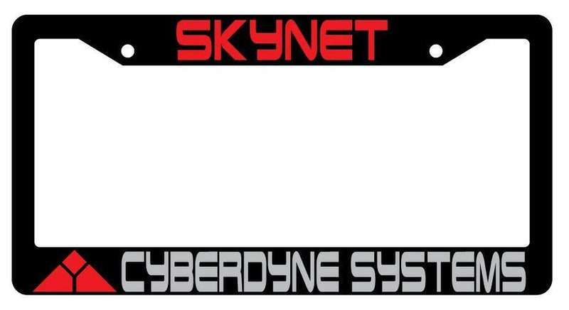 Skynet For Cyberdyne Systems Black Plastic License Plate Frame Terminator  Mod-GRAPH9856236-3871