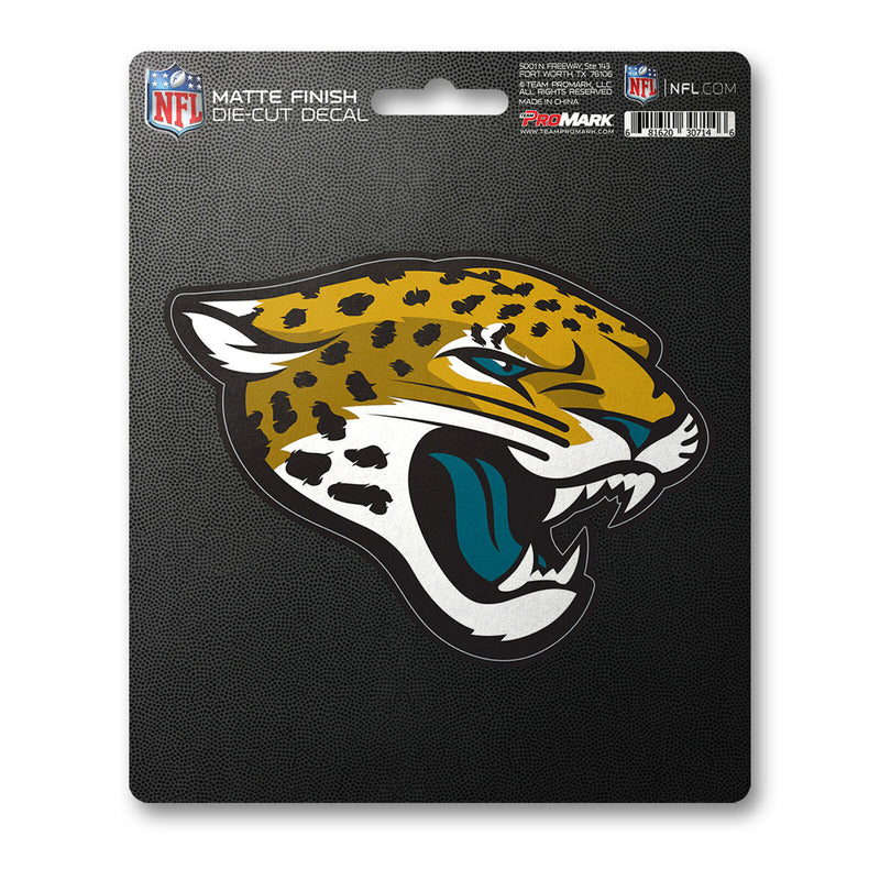 NFL Jacksonville Jaguars Decal Matte 5"X6.25" Auto Boat Cooler Luggage