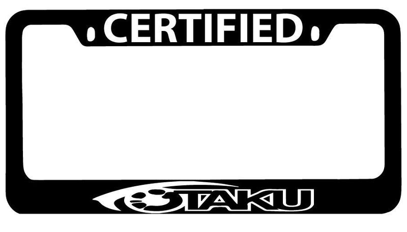 Black METAL License Plate Frame For Certified Otaku Accessory  Mod-GRAPH9856236-8036