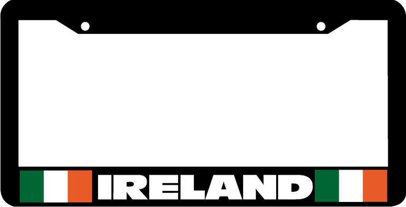 IRELAND flag BLACK License Plate Frame