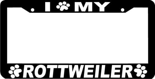 ROTTWEILER DOG PAW PRINT License Plate Frame