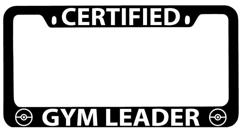 Black METAL License Plate Frame For Certified Gym Leader Accessory For Pokemon 101  Mod-GRAPH9856236-9087