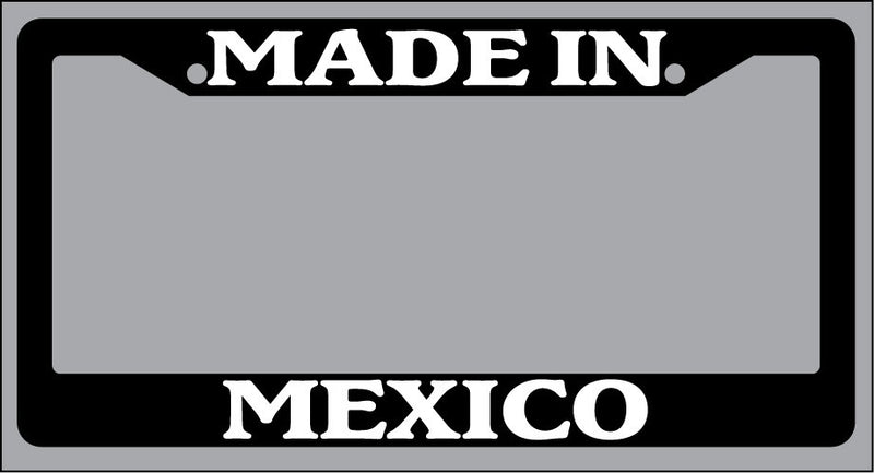 Black License Plate Frame Made In Mexico Auto Accessory 990  Mod-GRAPH9856236-2659