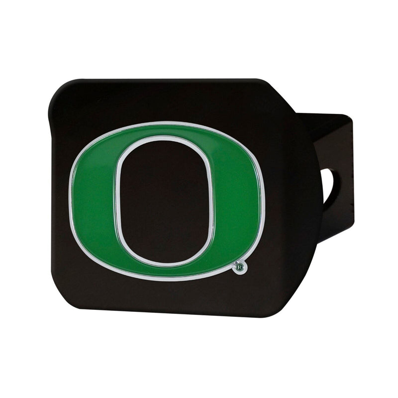 NCAA Oregon Ducks 3D Color on Black Metal Hitch Cover