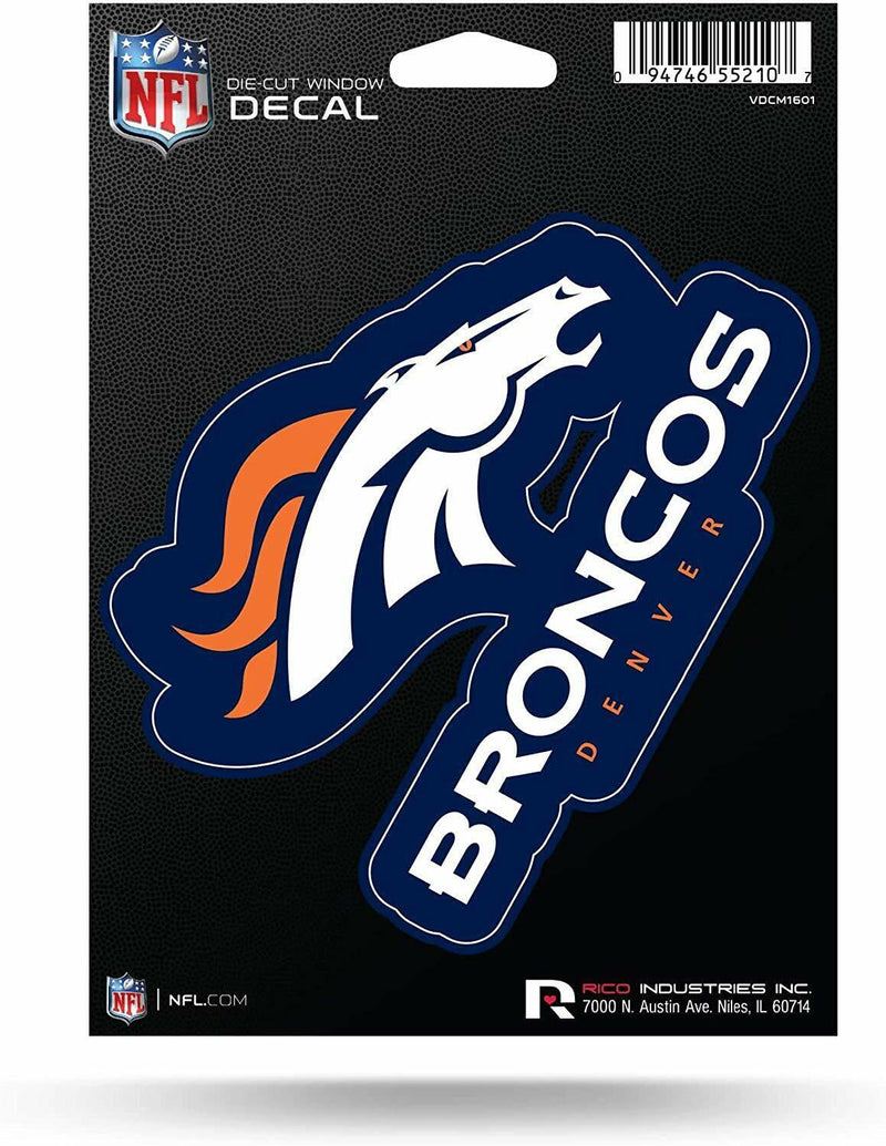 RICO NFL Denver Broncos Diecut Vinyl Decal Sticker 5"x 6" 2-4 Day Delivery