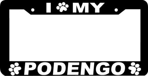 PODENGO DOG paw print License Plate Frame