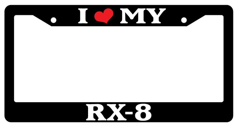 Black License Plate Frame I Heart My RX-8 Auto Accessory Novelty  Mod-GRAPH9856236-3236