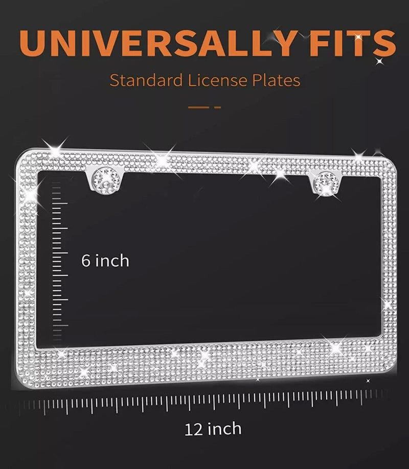 License Plate Frame - Lastingly Bling License Plate Holder, Sparkly License Plat