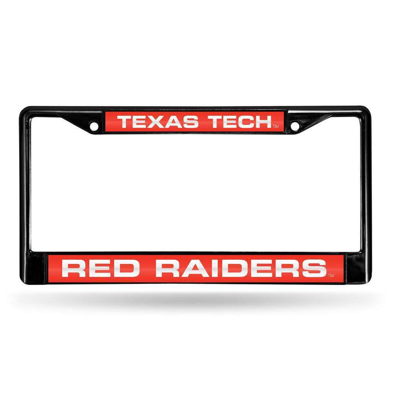 NCAA Texas Tech Red Raiders Inlaid Acrylic Black License Plate Frame