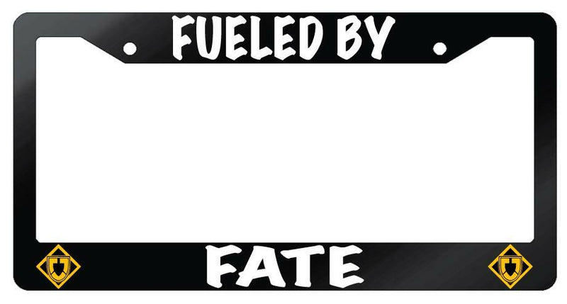 Fueled By Fate (Shielder Class) Glossy Black Plastic License Plate Frame  Mod-GRAPH9856236-7169