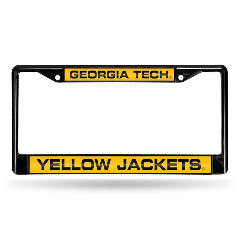 NCAA Georgia Tech Yellow Jackets Inlaid Acrylic Black License Plate Frame