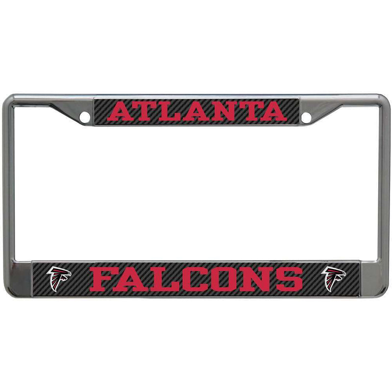 NFL Atlanta Falcons Metal License Plate Frame - Carbon Fiber