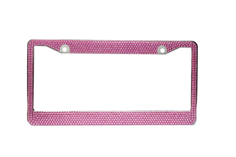 All Pink Bling Glitter Crystal RhineStone License Plate Frame Car Truck Auto