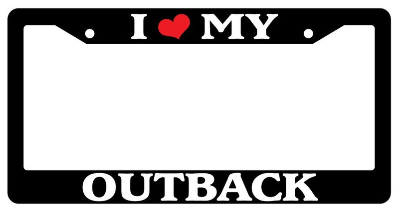 Black License Plate Frame I Heart My Outback Cars Auto Accessory Novelty 1583  Mod-GRAPH9856236-3235