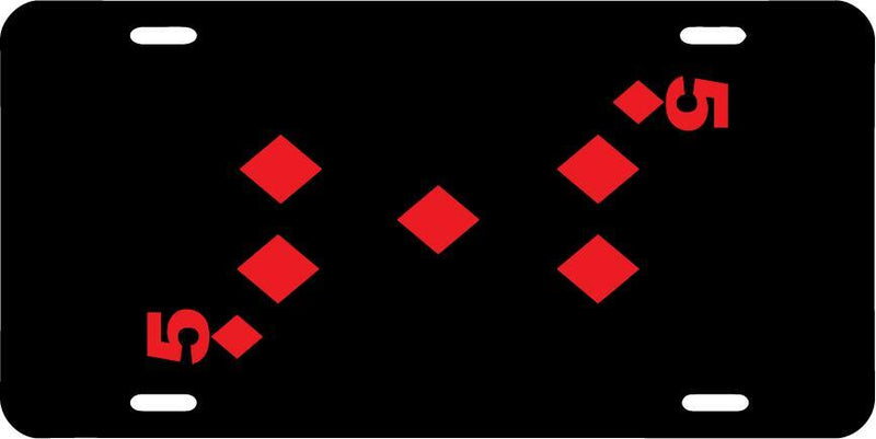 Five Of Diamonds Black Vanity License Plate Mod-GRAPH9856236-7732