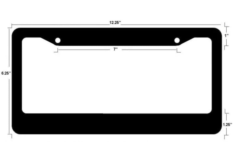 LOT OF 50 BLANK BLACK PLASTIC 50 pieces License Plate Frame FRAMES v2