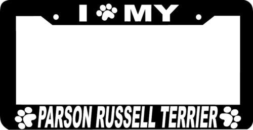 PARSON RUSSELL TERRIER paw print License Plate Frame