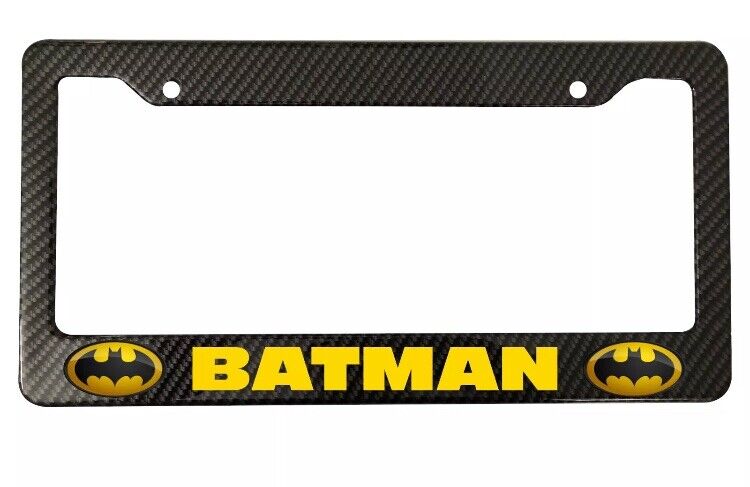 Batman Bat mobile Carbon Fiber License Plate Frame Car Truck SUV NEW US
