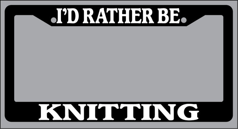 Black License Plate Frame "I&