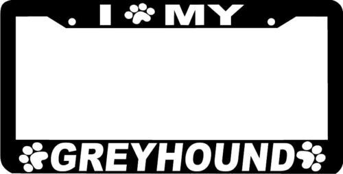 GREYHOUND PAW PRINT DOG License Plate Frame