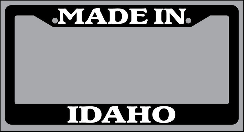 Black License Plate Frame "Made in Idaho" Auto Accessory 1472  Mod-GRAPH9856236-985