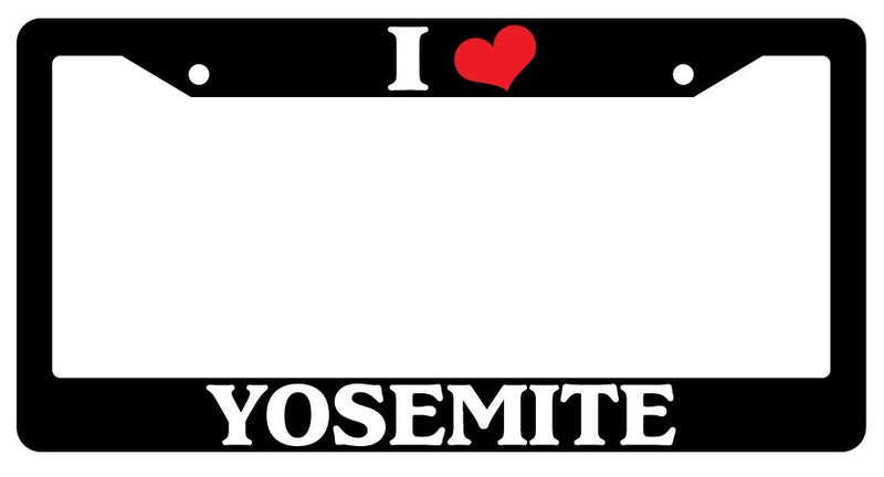 Black License Plate Frame I Heart Yosemite Auto Accessory Novelty  Mod-GRAPH9856236-3650