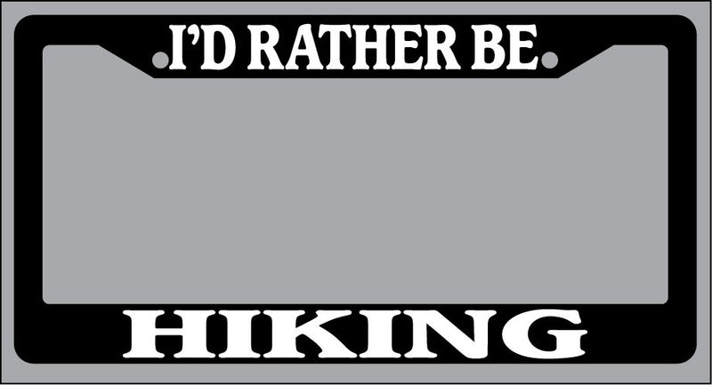 Black License Plate Frame "I&