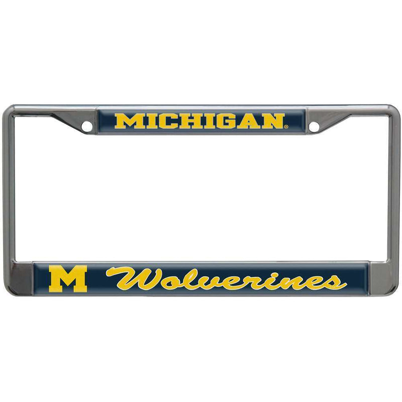 NCAA Michigan Wolverines Metal License Plate Frame w/Domed Acrylic