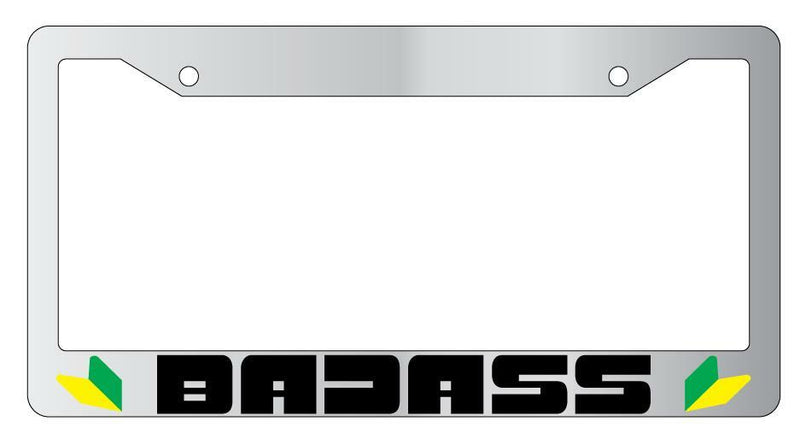 Badass (For JDM) Chrome License Plate Frame Auto Accessory  Mod-GRAPH9856236-4270