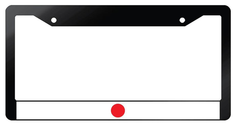 Japan Glossy Black Plastic License Plate Frame World Flags  Mod-GRAPH9856236-6905