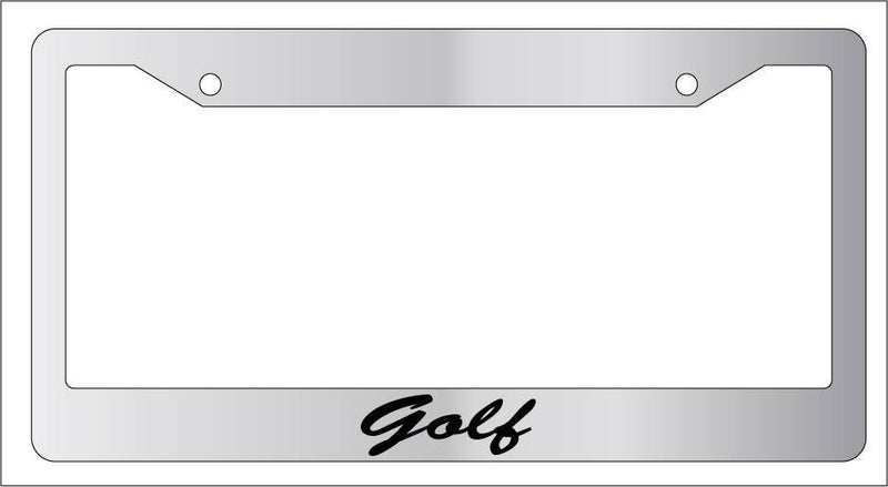 Chrome METAL License Plate Frame CURSIVE GOLF Auto Accessory 1639  Mod-GRAPH9856236-8343