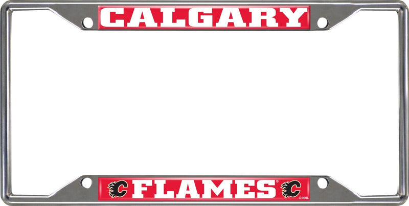 NHL Calgary Flames Chrome Metal License Plate Frame