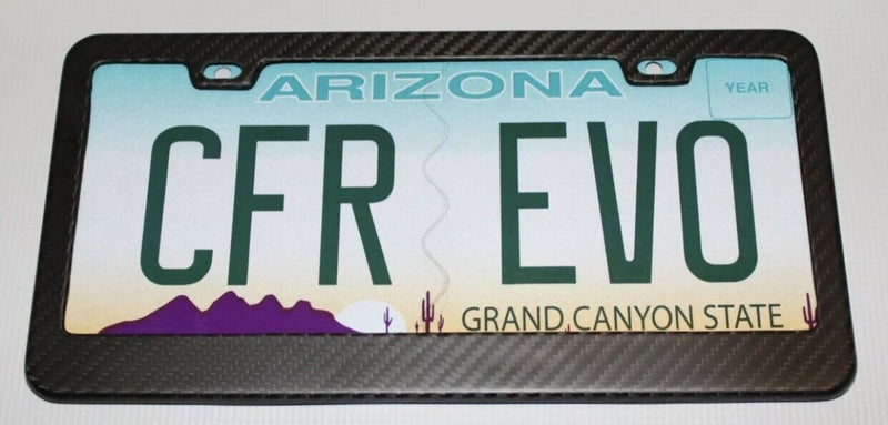 Car License Plate Frame - 100% Carbon Fiber - Matte