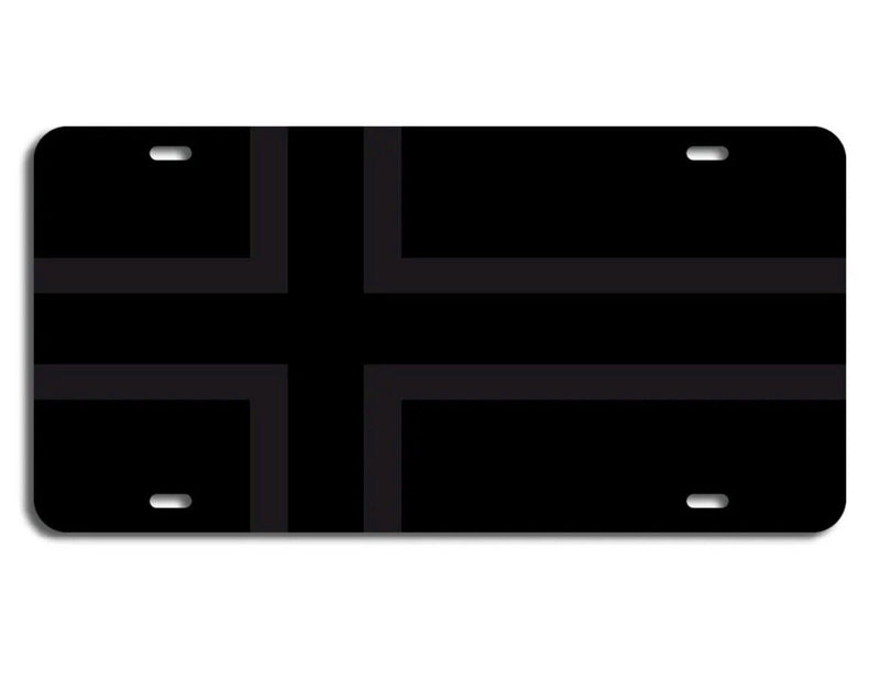 Norway Flag Matte on Gloss Black Vanity License Plate Car Truck Accessory Viking