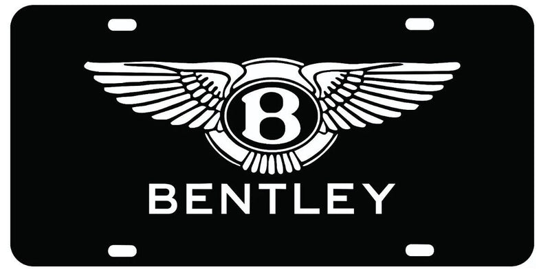 "BENTLEY" Bentley Logo with Text License Plate Tag