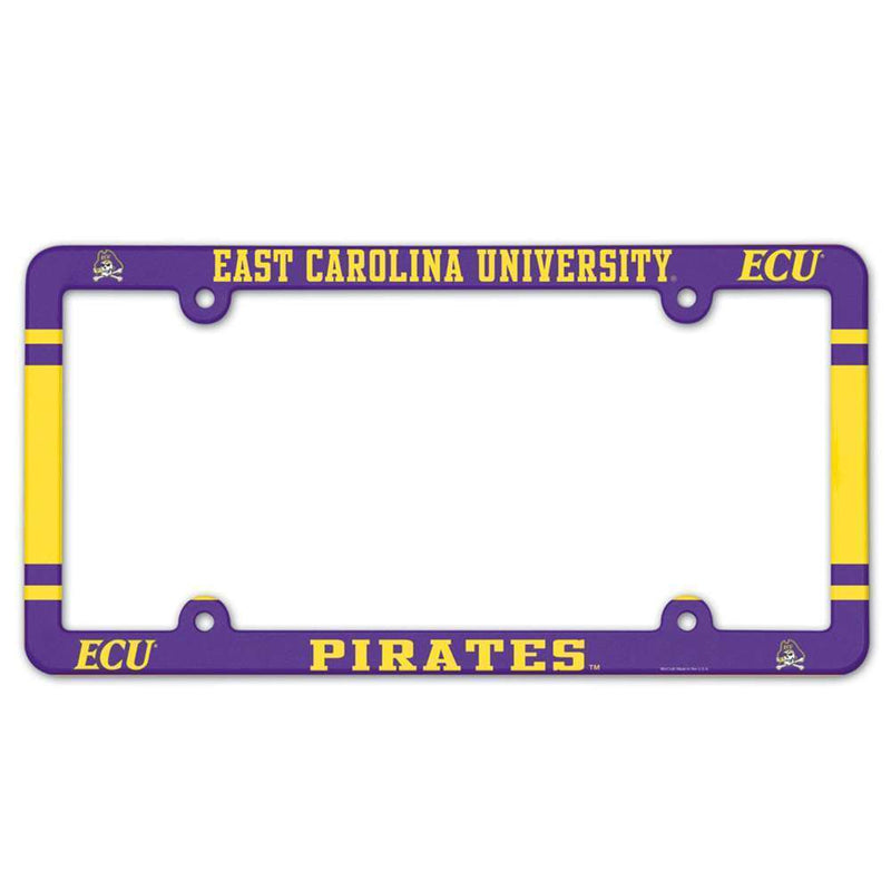 NCAA East Carolina Pirates Plastic License Plate Frame