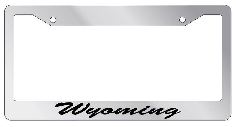 Chrome License Plate Frame CURSIVE Wyoming Auto Accessory Novelty  Mod-GRAPH9856236-5078