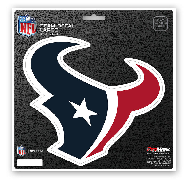 NFL Houston Texans Decal Large 8"X8" Auto RV Boat Cooler Luggage