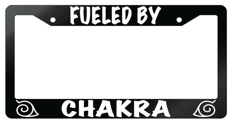 Fueled By Chakra Glossy Black Plastic License Plate Frame Naruto  Mod-GRAPH9856236-7189