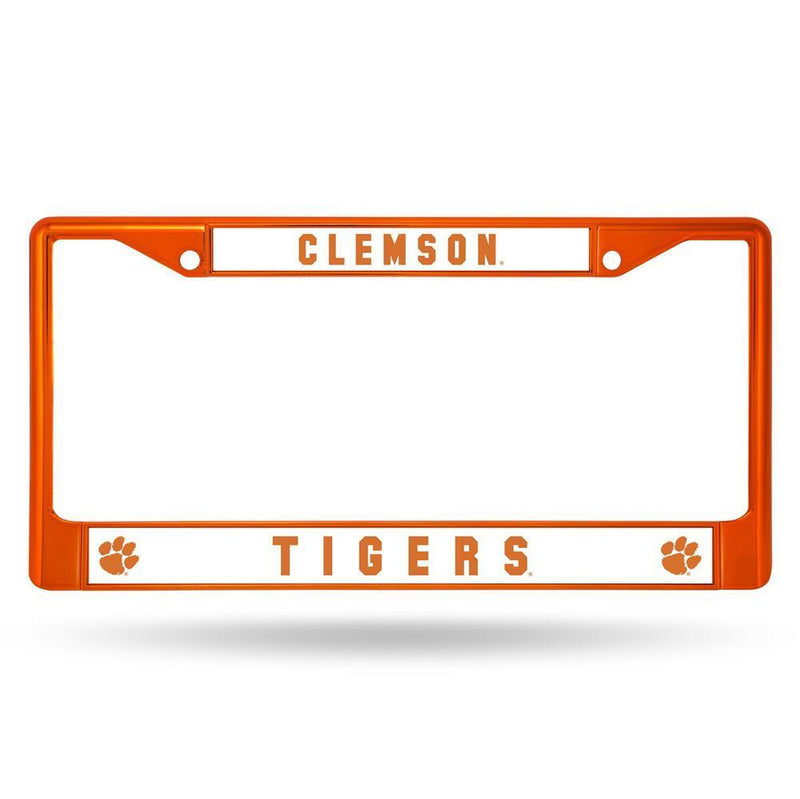 NCAA Clemson Tigers Team Color Chrome License Plate Frame