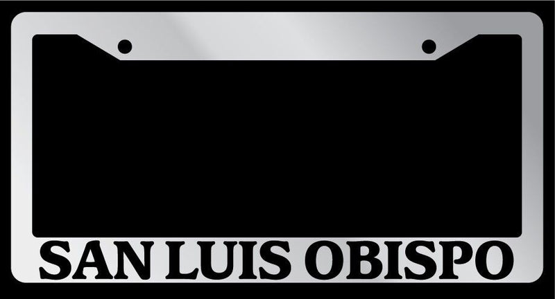 Chrome METAL License Plate Frame SAN LUIS OBISPO Auto Accessory 2646  Mod-GRAPH9856236-8249