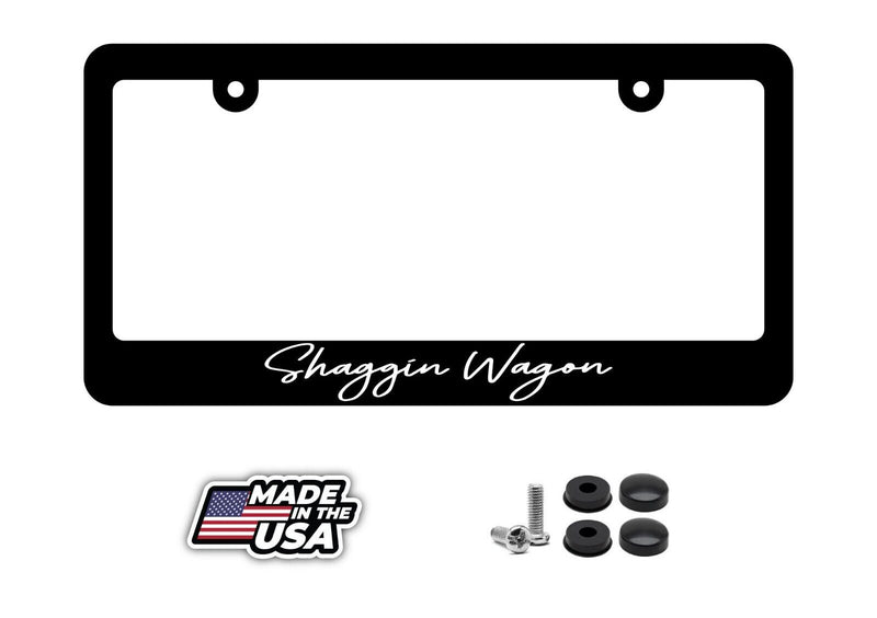 Shaggin Wagon JDM Drifting Racing Car Truck License Plate Frame