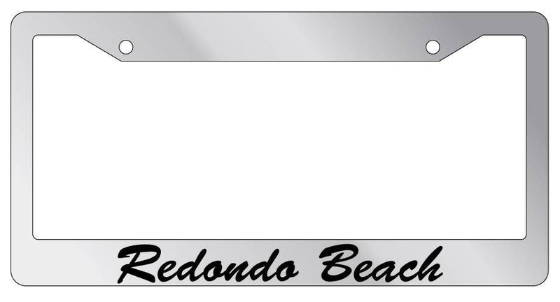 Chrome METAL License Plate Frame Redondo Beach Cursive Auto Accessory 2573  Mod-GRAPH9856236-8908