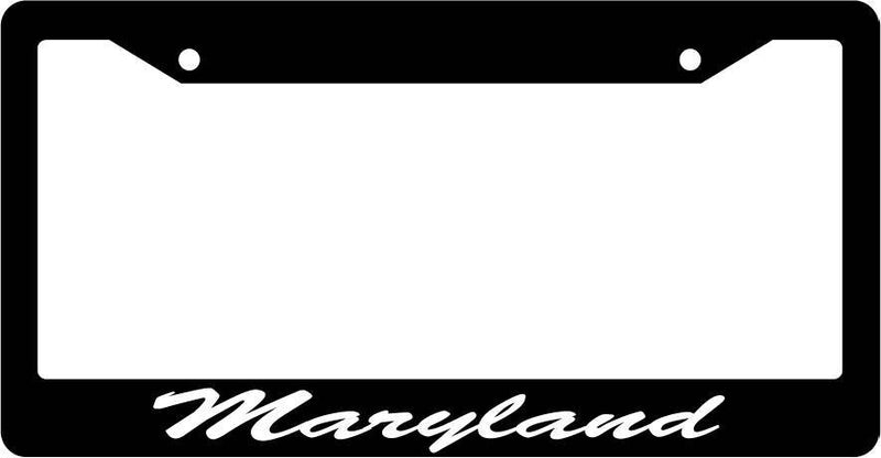 Black License Plate Frame CURSIVE Maryland Auto Accessory Novelty  Mod-GRAPH9856236-1933