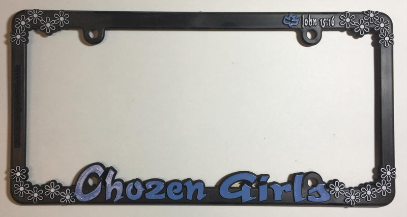 Black 3D Skinny top License Plate Frame Chozen Girls Auto Accessory  Mod-GRAPH9856236-33