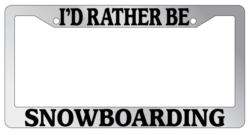 Chrome METAL License Plate Frame I&