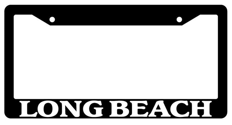 Black License Plate Frame Long Beach City State Auto Accessory 1532  Mod-GRAPH9856236-1588